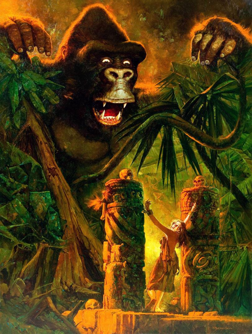 art,арт,King Kong,Фильмы,Sanjulian (Manuel Perez Clemente),artist,john berkey,Frank Frazetta