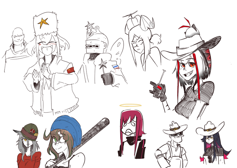 go la king,crossover,Soldier (TF2),Team Fortress 2,Team Fortress,Игры,Heavy (TF2),Pyro (TF2),merasmus,без перевода,Arknights комиксы,Arknights,明日方舟, アークナイツ, 명일방주, аркнайтс,Elite Imperial Striker (Arknights),Elite Ursus Armored Caster (Arknights),Ursus Raider (Arknights),Elite Ursus Assault