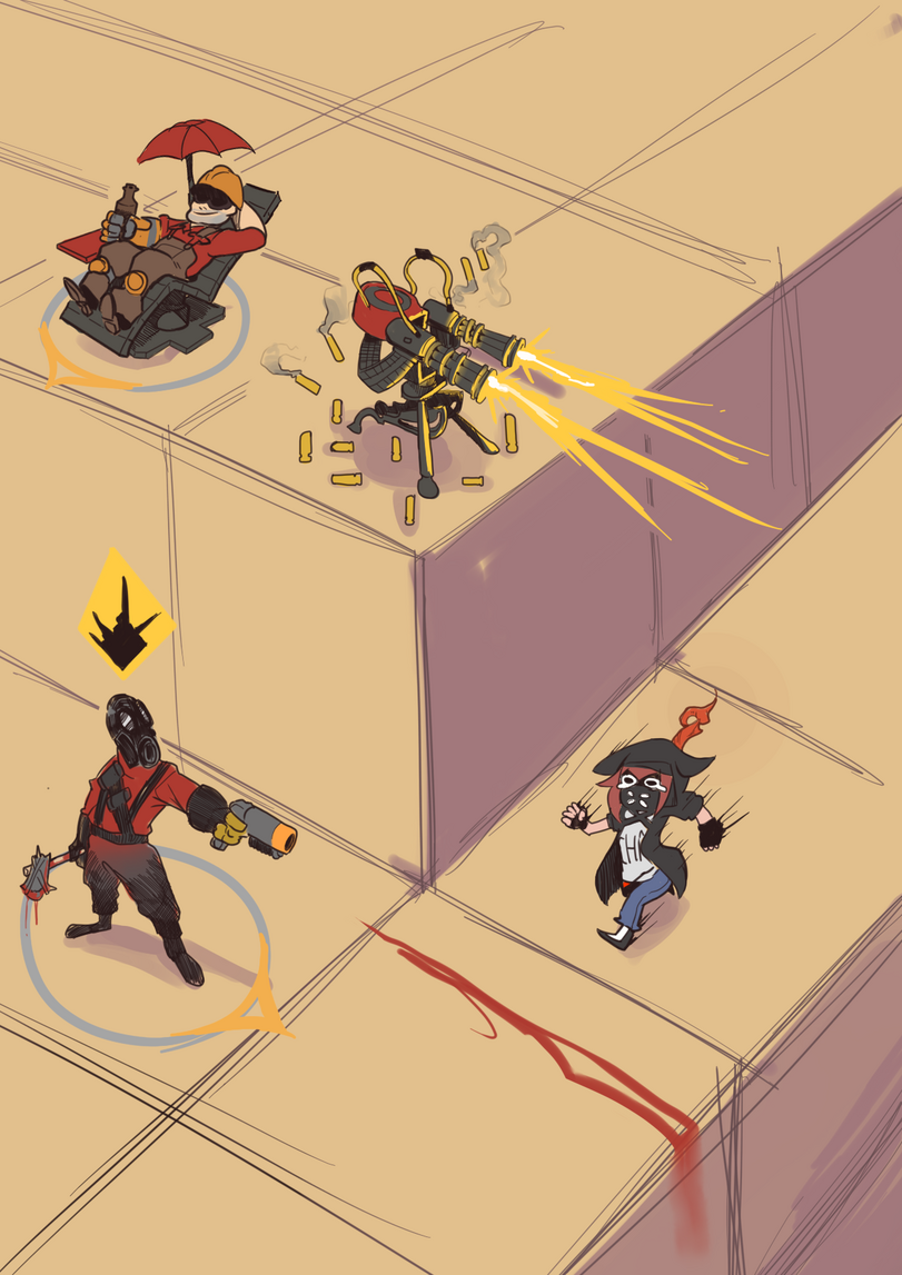 go la king,crossover,Soldier (TF2),Team Fortress 2,Team Fortress,Игры,Heavy (TF2),Pyro (TF2),merasmus,без перевода,Arknights комиксы,Arknights,明日方舟, アークナイツ, 명일방주, аркнайтс,Elite Imperial Striker (Arknights),Elite Ursus Armored Caster (Arknights),Ursus Raider (Arknights),Elite Ursus Assault