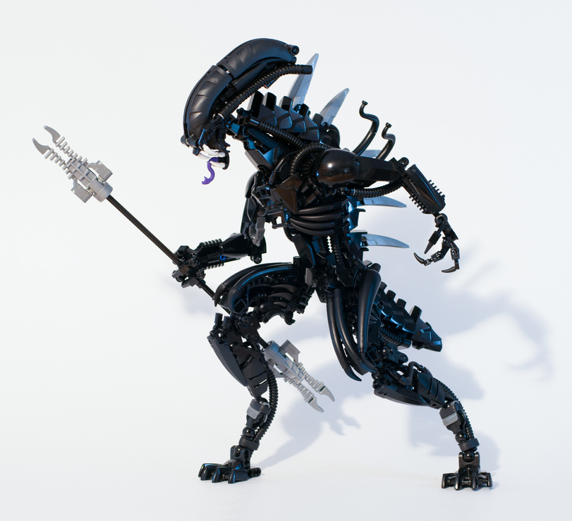 lego,Gamma-Raay,Xenomorph,Alien, Ксеноморф, Чужой,AVP,Вселенная Чужих и Хищников, Aliens vs. Predator, Чужой против Хищника,Rahkshi,Bionicle,Lego MOC,crossover,Mitch Phillips,MitchBuilds