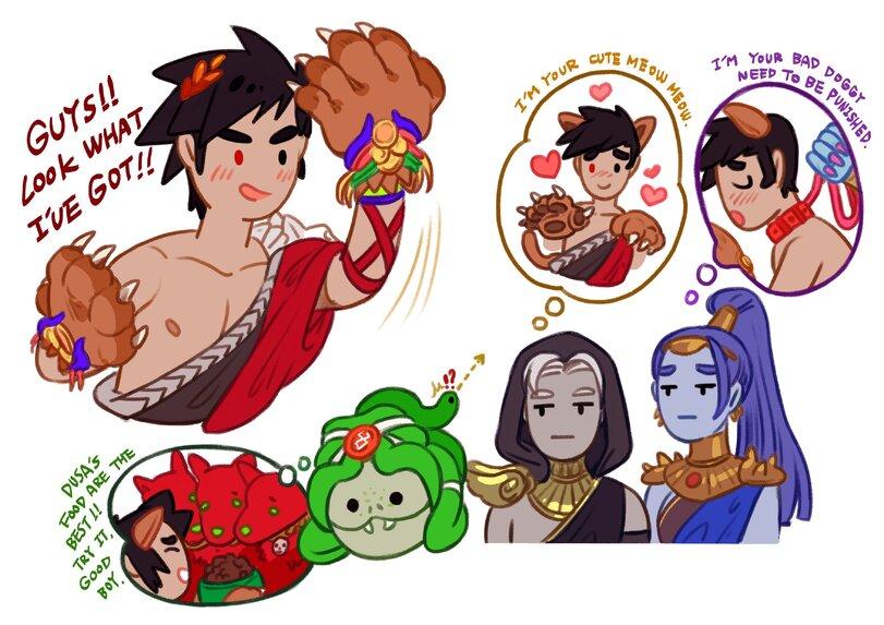 ﻿1'ñ V»«* V **2L2b/»,,lightmare,Zagreus (Hades),Загрей,Hades (Игра),Игры,Dusa (Hades),Дуза,Thanatos (Hades),Танатос ,Cerberus (Hades),Цербер,Megaera (Hades),Мегера ,Игровой арт,game art
