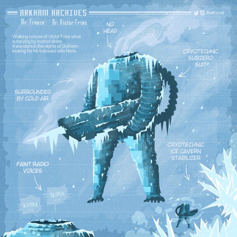 ﻿H R K H H (11 HRCHIUES Walking corpse of Victor Fries what is moving by instinct alone. It wanders in the nights of Gotham looking for his belowed wife Nora. 5URR0UNPÉP BYCOLPAIR■ CRYOTECHNIC SUIT' CRYOTECHNIC ICE CAVERN STABILIZER,merrivius,Смешные комиксы,веб-комиксы с юмором и их