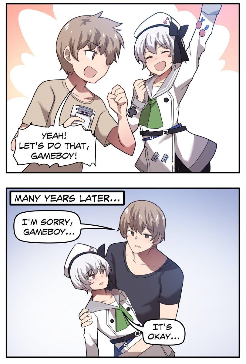 merryweatherey,artist,Смешные комиксы,веб-комиксы с юмором и их переводы,без перевода,gameboy,консоли,хуманизация,humanization,R. Merryweather,artist,comics,Game Boy,consoles,