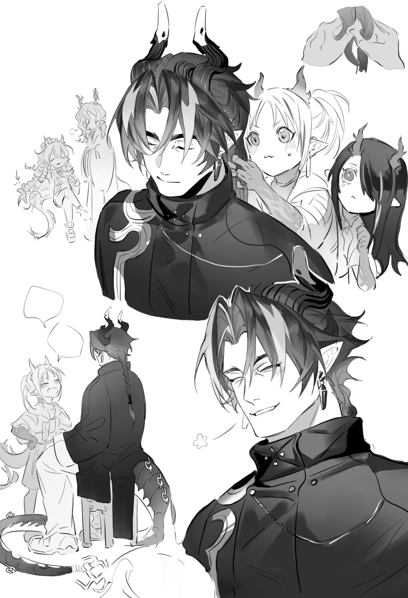 monochrome,nine5895254196,Chongyue (Arknights),重岳 (明日方舟), チョンユエ (アークナイツ), 총웨 (명일방주),Arknights,明日方舟, アークナイツ, 명일방주, аркнайтс,Игры,Ling (Arknights),令(明日方舟), リィン (アークナイツ), 링 (명일방주), Линг,Nian (Arknights),ニェン(アークナイツ), 年 (明日方舟), 니엔 (명일방주), Ниан,Dusk (Arknights),シー(アークナイツ), 夕 (明日方舟), 시 (명일방주), Даск,Wang