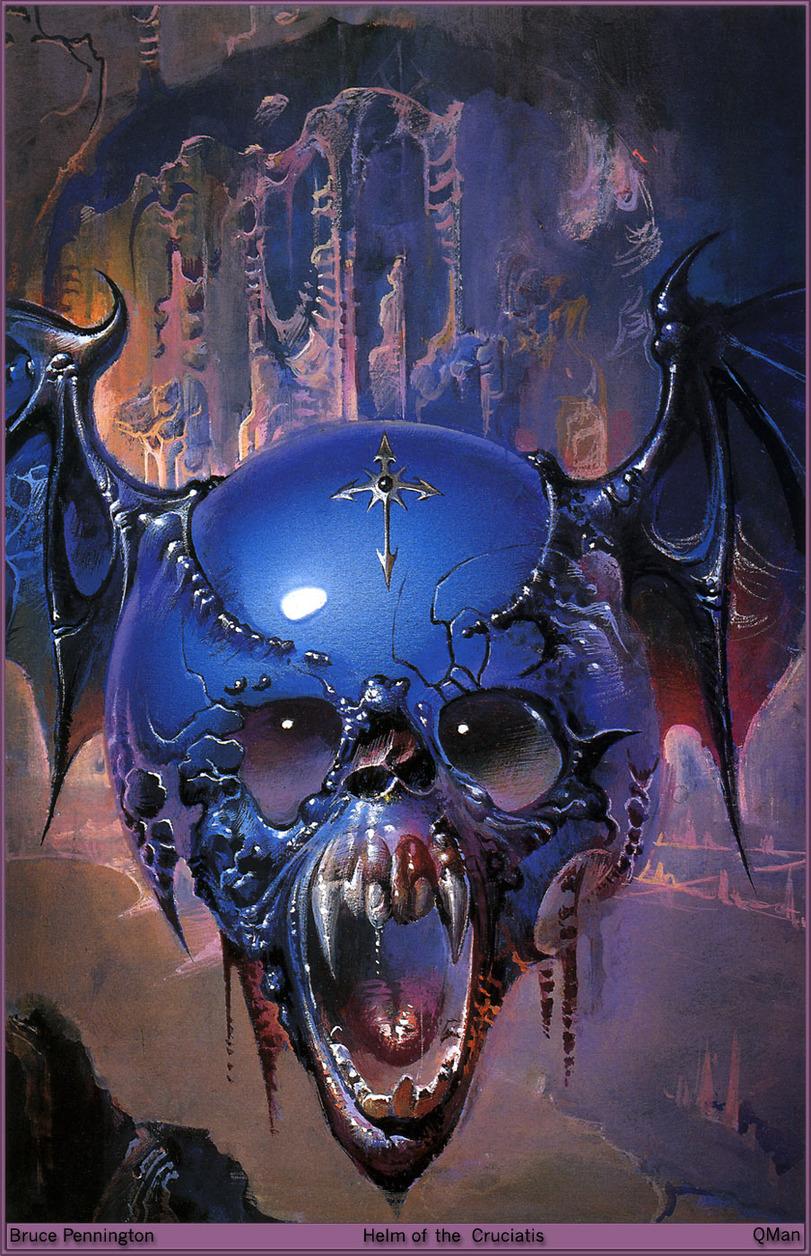 ﻿Bruce Pennington Helm of the Cruciatis,retro science fiction,#retro sci-fi,разное,Bruce Pennington,artist,длиннопост,,,Bruce Pennington,artist,