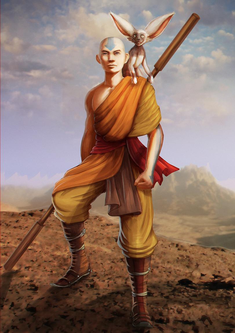 Аанг,Aang,Легенда об Аанге,Последний маг воздуха, The Last Airbender, The Legend of Aang,Аватар,Легенды об Аватарах, Avatar,фэндомы,момо,нарисовал сам,фан-арт,art,арт,Moonspot