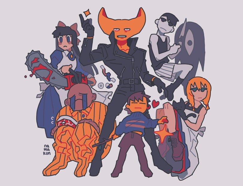 Игровой арт,game art,Игры,crossover,mad father,Aya Dravis,Space Funeral,Phillip (Space Funeral),Hylics,Wayne (Hylics),Undertale,фэндомы,Frisk,Undertale персонажи,Omori,Omori (Omori),Something,The Witch's House,OneShot,Niko (OneShot),Ib,Ib (Ib),The Batter,OFF (игра),Brad (lisa),Lisa,Yume