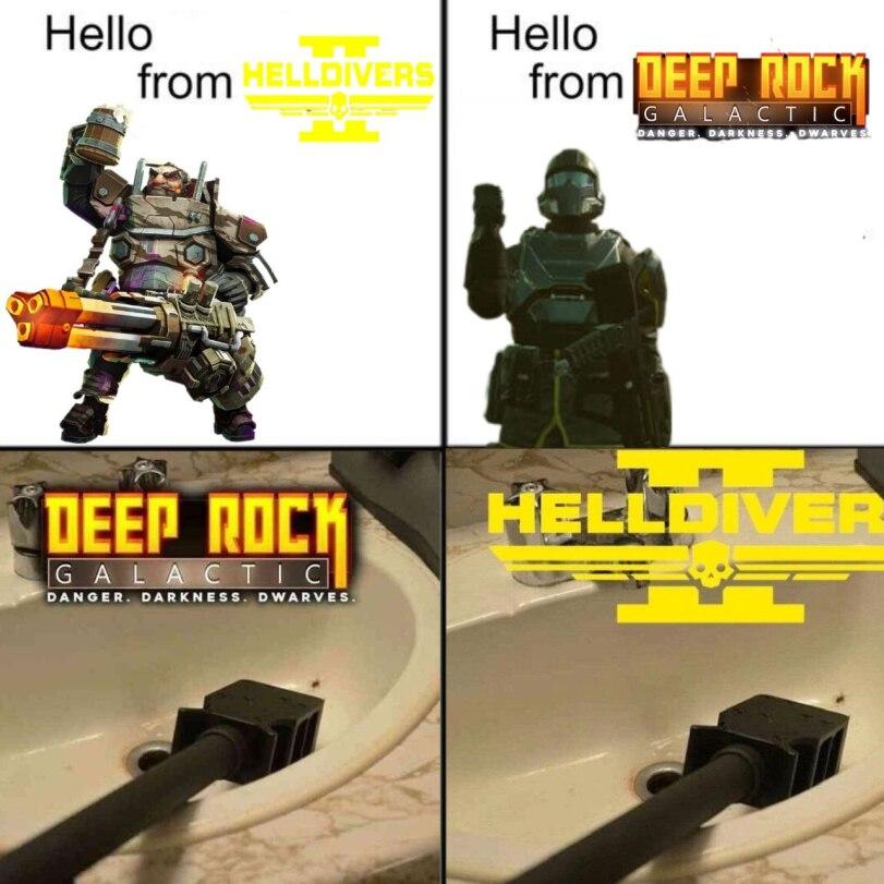 Игры,Deep Rock Galactic,Helldivers 2,Helldivers,Gunner (DRG),Стрелок,сделал сам,нарисовал сам, сфоткал сам, написал сам, придумал сам, перевел сам,песочница