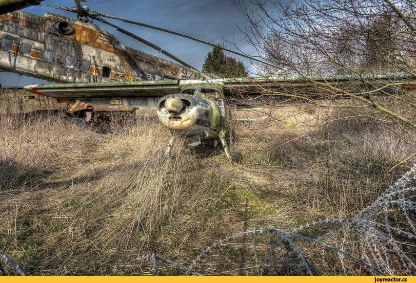 заброшенное,оружие,военная техника,Германия,страны,фото,ГДР,танк,самолет,вертолет,длиннопост,т-34-85,Ми-8,МиГ-21,МиГ-23,эстетика ебеней,Military Photos,разное,брошенные вертолёты