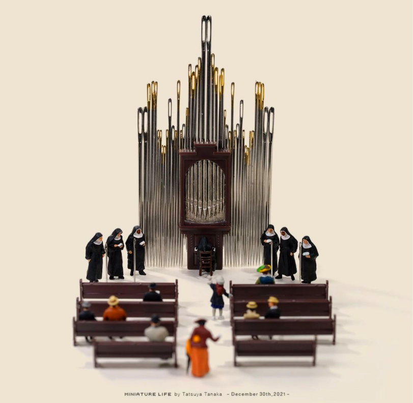 ﻿MINIATURE LIFE by Tatsuya Tanaka- December 30th,2021 -,иголки,орган,миниатюры,Tanaka Tatsuya
