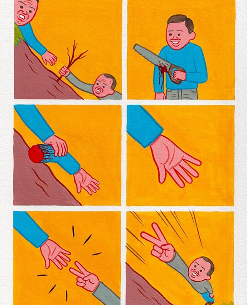 камень ножницы бумага,Joan Cornella,Смешные комиксы,веб-комиксы с юмором и их переводы,кроссовер