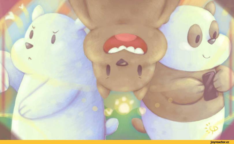 красивые картинки,art,арт,We Bare Bears,Cartoon Network,Мультфильмы,Мультсериалы, Cartoons,Daycolors,artist,Ice Bear (WBB),Grizz,Pan-Pan