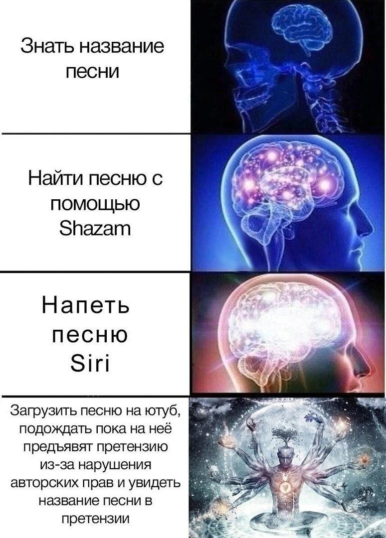 ﻿Знать название песни Найти песню с помощью ЗЬгиат Напеть песню Зт Загрузить песню на ютуб, подождать пока на неё предъявят претензию из-за нарушения авторских прав и увидеть название песни в претензии,сверхразум