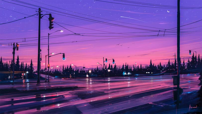 Aenami,Alena Aenami, Alena Velichko, Алёна Величко,artist,красивые картинки,art,арт,рабочий стол,обои,большой размер по клику,сборник,длиннопост,очень длиннопост,дикие кошки,Mushishi,пейзаж,горы,закат,силуэт,зима,горизонт,солнце,туман,статуя,могила,неон,искажение,снег,облака,Современное