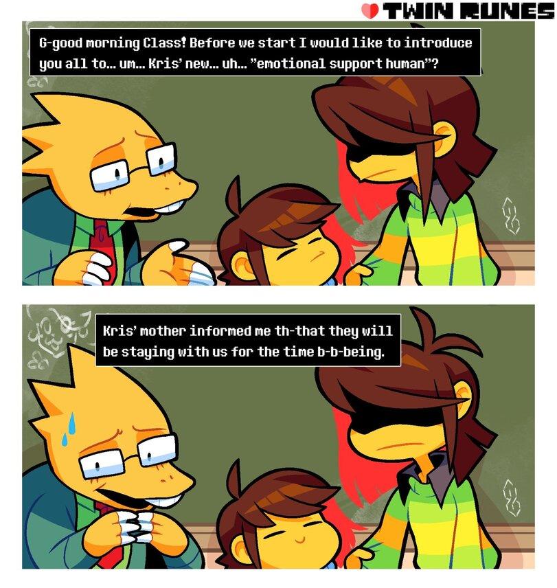 ﻿THIN HUMES Kris' mother informed me th-that they will be staying with us for the time b-b-being.,Akanemnon,TheAkanemnon,artist,Undertale комикс,Undertale комиксы,Undertale,фэндомы,Kris (Deltarune),Deltarune персонажи,Deltarune,Frisk,Undertale персонажи,Alphys,Chara,KFC gang,temmie,monster