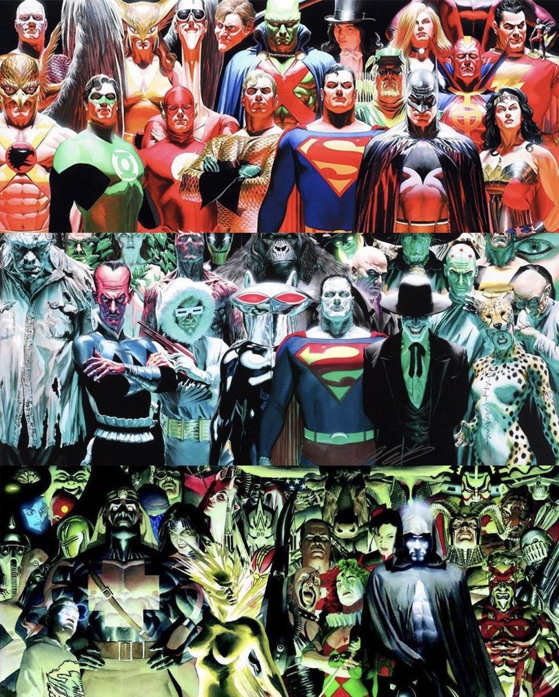 ﻿. г f 9fi,Alex Ross,Bizarro,Бизарро, Эл-Кал,DC Comics,DC Universe, Вселенная ДиСи,фэндомы,Cheetah (DC),Гепард, Барбара Миневра,Solomon Grundy,Соломон Гранди, Сайрус Голд,Sinestro,Таал Синестро,Joker,Джокер, Клоун-принц преступного мира,Brainiac,Lex Luthor,Лекс Лютор,Gorilla Grodd,Black
