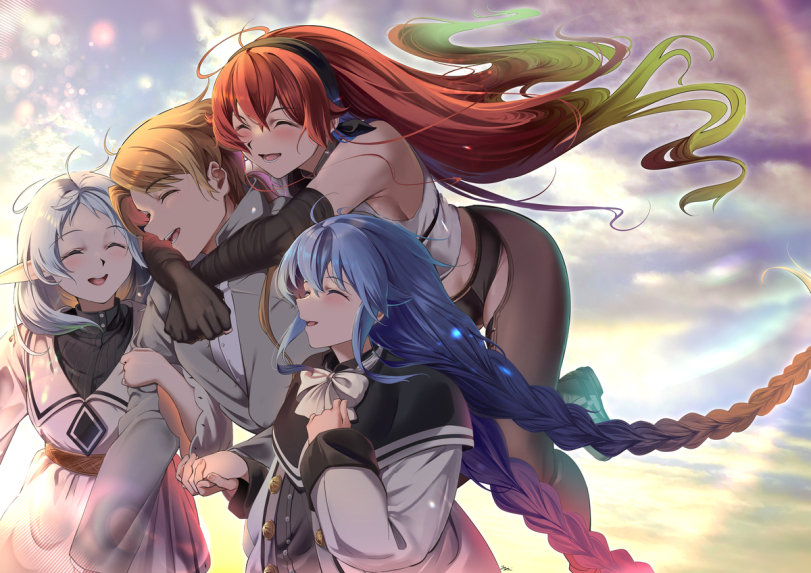 Anime,Аниме,фэндомы,Mushoku Tensei,Mushoku Tensei: Isekai Ittara Honki Dasu, Mushoku Tensei: Jobless Reincarnation, Реинкарнация безработного: История о приключениях в другом мире,Eris Greyrat,Roxy Migurdia,Sylphiette (Mushoku Tensei),Rudeus Greyrat,yujin (kanouyuuto-0423)