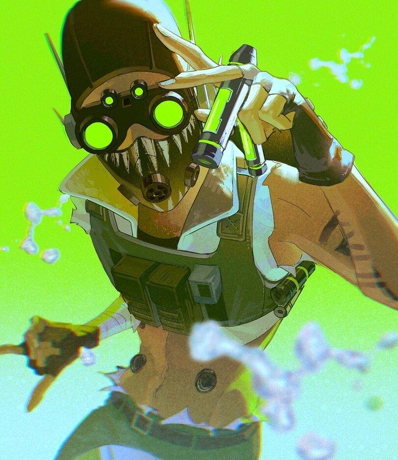 ﻿ чя,Apex Legends,Игры,zecoshiro,Игровой арт,game art,Mirage (Apex Legends),Мираж, Элиот Уитт,Wattson (Apex Legends),Natalie Paquette (AL), Ваттсон, Натали Пэкетт,Wraith (Apex Legends),Рэйф, Рене Блази,Valkyrie (Apex Legends),Валькирия, Кайри Имахара,Pathfinder (Apex Legends),MRVN (AL),