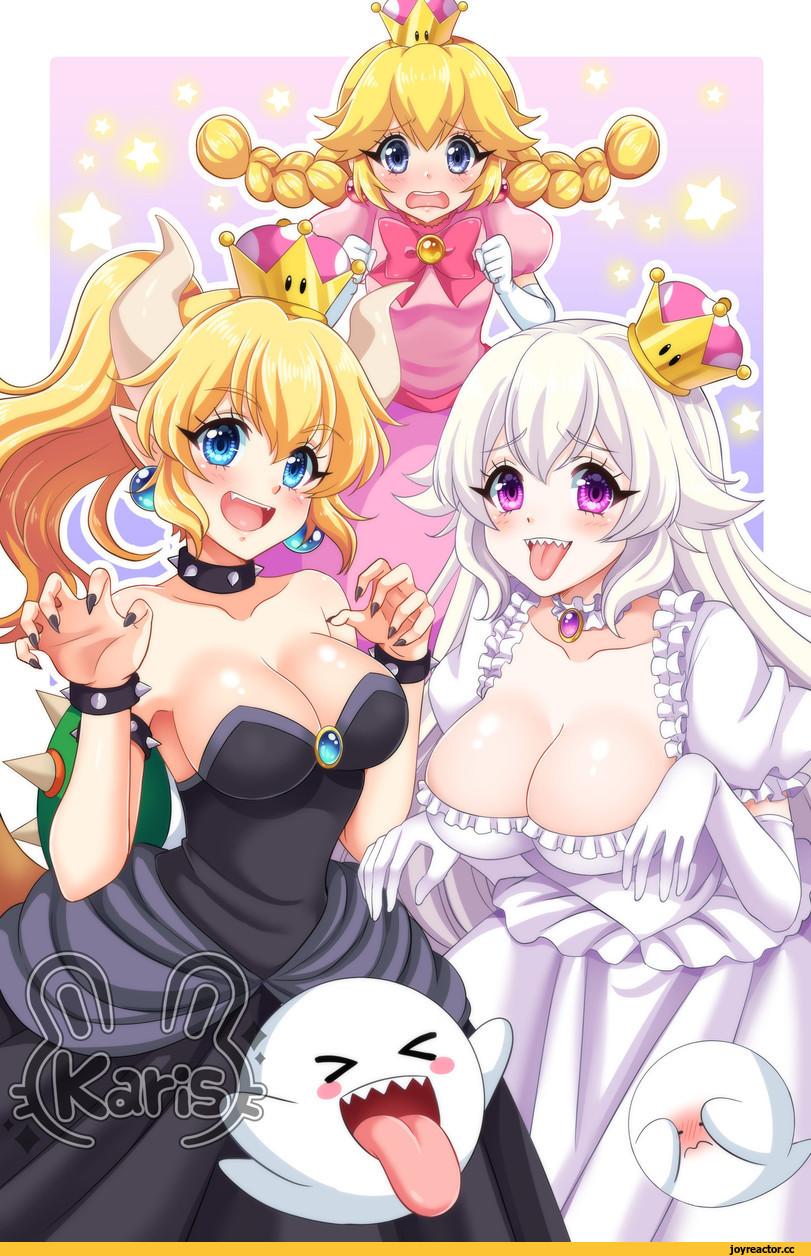 Bowsette,Super Crown,Super Crown,Марио,Игры,Princess King Boo,Princess Peach,boo,Karis Coba,toadette,Пичеттетация