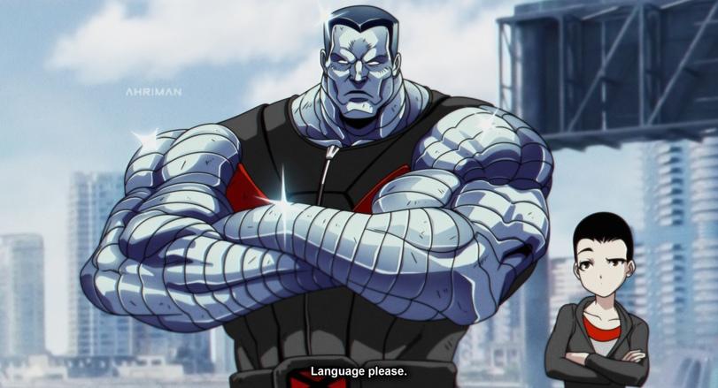 Colossus,Колосс, Петр Распутин,X-Men,Люди-Икс,Marvel,Вселенная Марвел,фэндомы,Deadpool (фильм),Дэдпул,X-Men Movie Universe,Вселенная фильмов о Людях-Икс,Ahriman,Дмитрий Грозов, Dmitry Grozov,artist,Negasonic Teenage Warhead,Сверхзвуковая Боеголовка, Элли Фимистер,Colossus,X-Men,Marvel,fandoms,X-Men