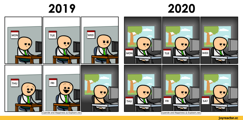 ﻿2019 2020,Комиксы Cyanide and happiness,Цианистый калий и счастье,Смешные комиксы,веб-комиксы с юмором и их переводы,работа на дому
