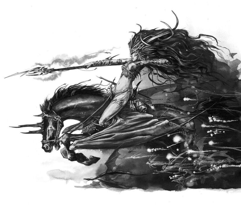 Dark Elves,Warhammer Fantasy,Warhammer FB,фэндомы,Morathi,Malekith,Witch Elves,Dreadlord (Wh FB),Sorceress (Wh FB),Dark Elf Warriors,Malus Darkblade,Cold One Knights,David Gallagher,artist