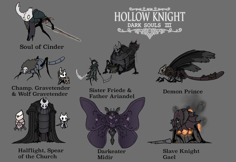 ﻿0 C? QQg 9 Qs^â-^g) HOLLOW KNIGHT DARK SOULS m Soul of Cinder Champ. Gravetender & Wolf Gravetender Halflight, Spear of the Church Darkeater Slave Knight Midir Gael Sister Friede & Demon Prince,Dark Souls,фэндомы,Iudex Gundyr,DSIII персонажи,Dark Souls 3,Vordt of the Boreal