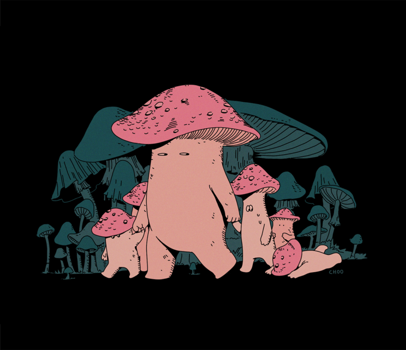 Dark Souls,фэндомы,Mushroom Parent,DS персонажи,Chosen Undead,Mushroom Child,Solaire of Astora,crystal lizard,artist,Choo,DS Bonfire