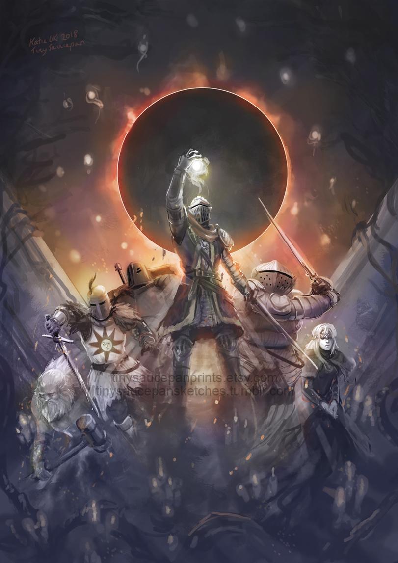 Dark Souls,фэндомы,Siegmeyer of Catarina,DS персонажи,Andre of Astora,Fire keeper,DSIII персонажи,Dark Souls 3,Solaire of Astora,Black iron Tarkus,Chosen Undead