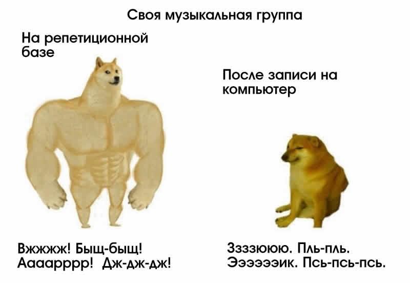 ﻿Своя музыкальная группа На репетиционной базе «• я После записи на компьютер Вжжжж! Быщ-быщ! Аааарррр! Дж-дж-дж! Ззззююю. Пль-пль. Ээээээик. Псь-псь-псь.,Doge Lore,Мемы,Мемосы, мемасы, мемосики, мемесы,группа
