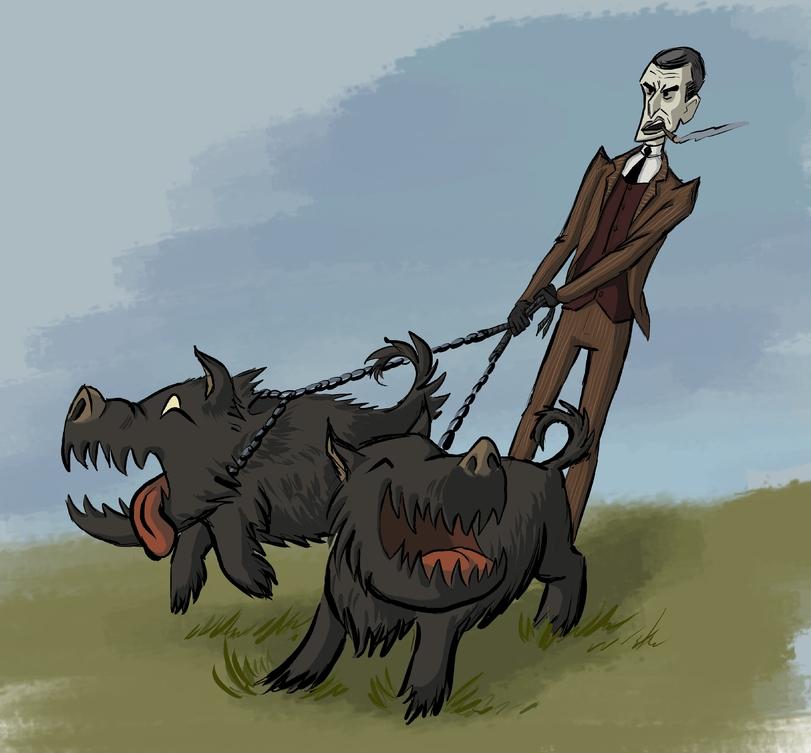 Don't Starve,Игры,Wilson (Don't Starve),Maxwell (Don't Starve),Chester (Don't Starve),гончие,Каляки-Маляки,каляки-маляки, Каляки-Маляки, Каляки маляки, ,фэндомы