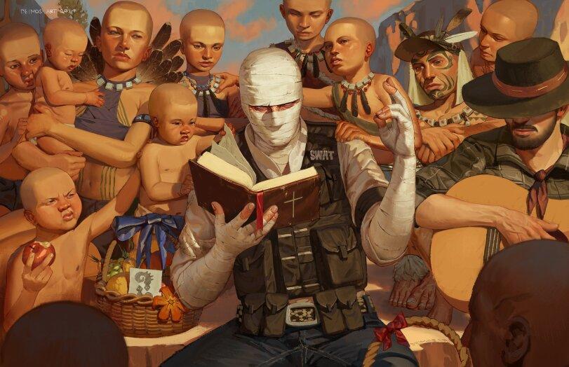 Fallout,Фоллаут,фэндомы,Deimos Art,DeimosArt,Fallout New Vegas,Джошуа Грэхем,Fallout персонажи,Fallout компаньоны, 