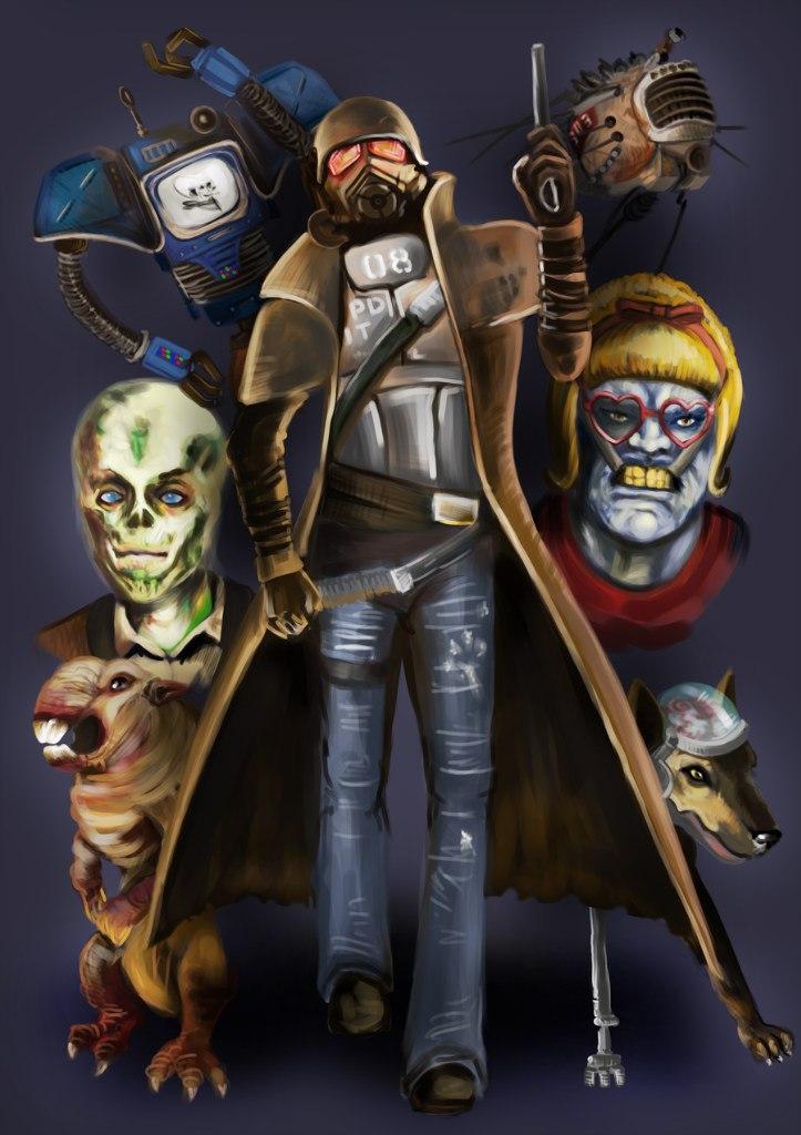 Fallout art,Fallout,Фоллаут,фэндомы,Fallout New Vegas,НКР,Fallout организации,ЭД-Э,Ghoul (Fallout),Ghoul,,Fallout существа,Fallout монстры, Fallout мутанты,,Виктор,лили,Рауль (Fallout),рекс,Fallout персонажи,Fallout компаньоны, ,Courier Six,Raul Tejada,Lily Bowen,Victor (Fallout)