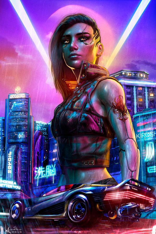 ﻿• V » ш ш , tft,Hidrico,Cyberpunk 2077,Игры,Игровой арт,game art,V,Hidrico,Cyberpunk 2077,games,game art,V