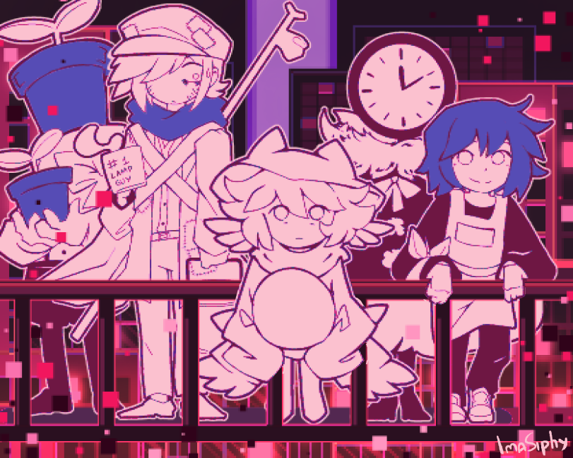 IMAsiphy,Niko (OneShot),OneShot,Игры,Silver (OneShot),Prophetbot,Shepherd (Oneshot),Calamus (OneShot),Alula (OneShot),Magpie (OneShot),Maize (OneShot),Mason (OneShot),Lamplighter (OneShot),Watcher (OneShot),Ling (OneShot),Kelvin (OneShot),George (OneShot),Kip Silverpoint,Cedric (OneShot),Rue