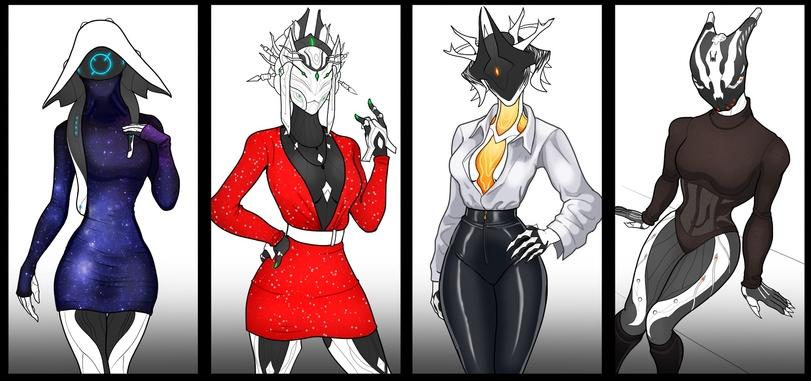 Ivara (Warframe),Ивара,Warframe,Игры,Khora (Warframe),Кора ,Ember (Warframe),Ember Prime, Эмбер ,Valkyr (Warframe),Valkyr Prime, Валькирия ,spaceMAXmarine,artist