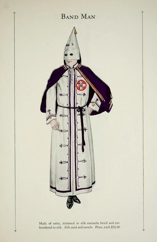 KKK,История Band Man I * \ £ 9i - 1 ^ t J fl 'J & 9 * 4 ll • * \1 r L> Made of satin, trimmed in silk soutache braid and embroidered in silk. Silk cord and tassels. Price, each $25-00,KKK,История