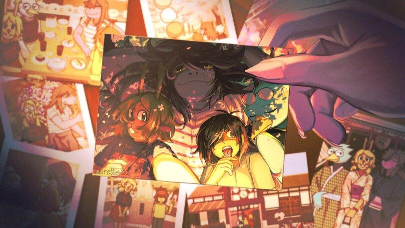 ﻿ J /\ УI,Kris (Deltarune),Deltarune персонажи,Deltarune,Undertale,фэндомы,Susie (Deltarune),Noelle Holiday,Berdly,Clover (Deltarune),Lancer (Deltarune),Ralsei,ralsei, Ralsei (Deltarune),seirette,artist