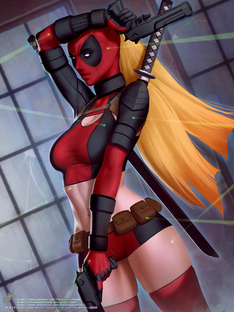 Lady Deadpool,Леди Дедпул, Ванда Уилсон,Deadpool,Дэдпул, Уэйд Уилсон,Marvel,Вселенная Марвел,фэндомы,TheMaestroNoob,Georgy Stacker, Георгий Стакер,artist,lady deadpool,Deadpool,Marvel,fandoms,themaestronoob,artist