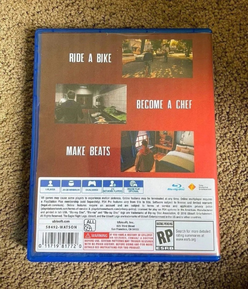 ﻿ Sony tfttciktivc entertainment ONLINE PLAY OPTIONAL 1 PLAYER DUALSENSE 25 GB MINIMUM PtAYll VR games may cause some players to experience motion sickness. Cnline features may be terminated at any time. Online multiplayer requires a PlayStation Plus membership (sold Separately). PS4 Pro