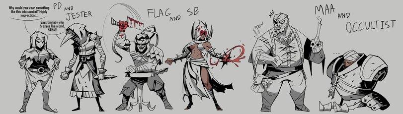 ﻿Why would you wear something \ V like this into CDmbat? Highly . -r-in impractical.,. . I t*' Says the lady wfm FLAk « ^ PA(\|V f OCCULTIST,Marvin Seo,Jester (DD),Darkest Dungeon,Игры,Plague Doctor (DD),Flagellant (DD),Shieldbreaker (DD),Man-at-Arms (DD),Occultist (DD),fan art