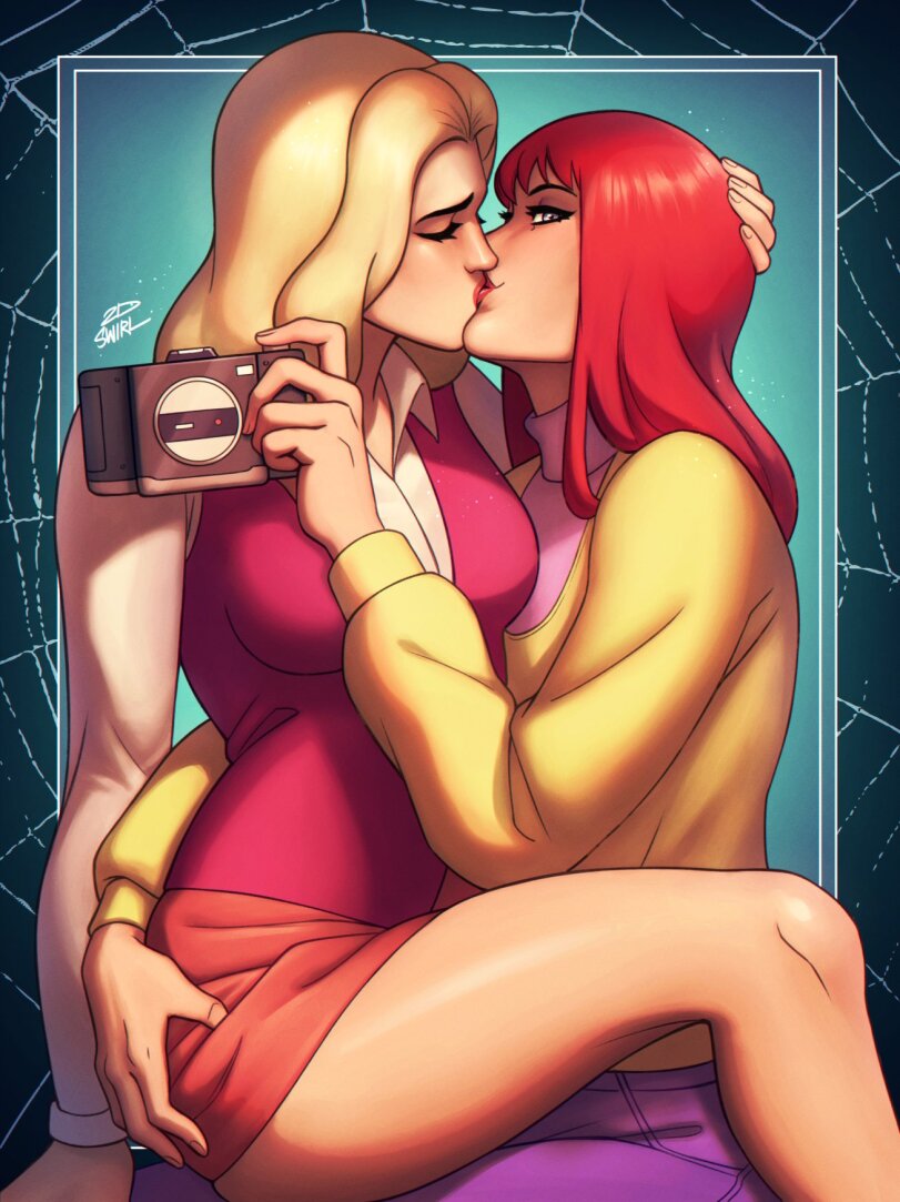 Mary Jane,Marvel,Вселенная Марвел,фэндомы,Black Cat,Черная Кошка, Фелиция Харди,lesbians,2dswirl,Mary Jane Watson,Marvel,fandoms,Black Cat (Marvel),,2dswirl,artist,artist
