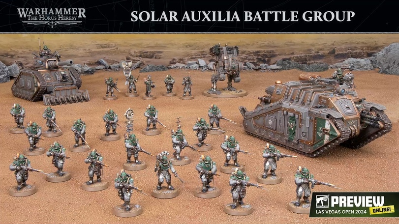 ﻿SOLAR AUXILIA BATTLE GROUP PHUHEl WARHAMMEP T ¥The Horus Heresy LAS VEGAS OPEN 2024 í-T mm : "ÉíliS fi ‘ i' - Is,Miniatures (Wh 30000),Solar Auxilia,Wh Past,Warhammer 40000,wh40k, warhammer 40k, ваха, сорокотысячник,фэндомы,Wh News,Leman Russ (tank),Sentinel (wh 40000),Astra