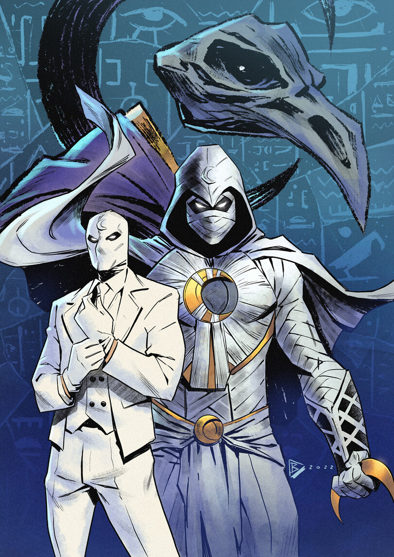 Moon Knight,Лунный рыцарь, Марк Спектр,Marvel,Вселенная Марвел,фэндомы,Facundo Moyano,Moon Knight,Marvel,fandoms,Facundo Moyano