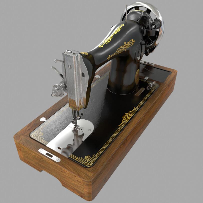 Mr.Pointer,cinema 4D,C4D,Cinema 4D,Cinema4D,швейная машинка,Подольск 2М,длиннопост,3D model,Mr.Pointer,cinema 4D,,3D model