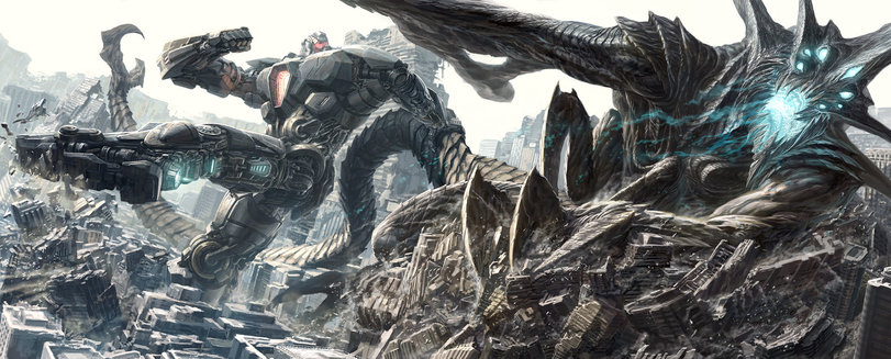 Pacific Rim,Тихоокеанский Рубеж,Jaeger,Егерь,Kaiju,Кайдзю,Sci-Fi,art,арт,красивые картинки,,movies,jaeger,kaiju,Sci-Fi,art,