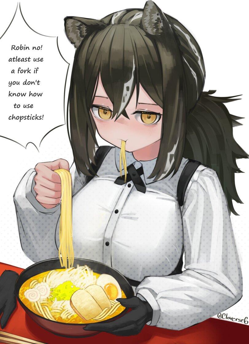 Robin (Arknights),罗宾 (明日方舟), ロビン (アークナイツ), 로빈 (명일방주), Робин,Arknights,明日方舟, アークナイツ, 명일방주, аркнайтс,Игры,Cloverse6,Рамен,Приколы про еду,без перевода,AI Drawings Of Anime Girls Eating Ramen,Robin (Arknights),arknights,games,Cloverse6,,AI Drawings Of Anime Girls Eating Ramen,Arknights meme,food art