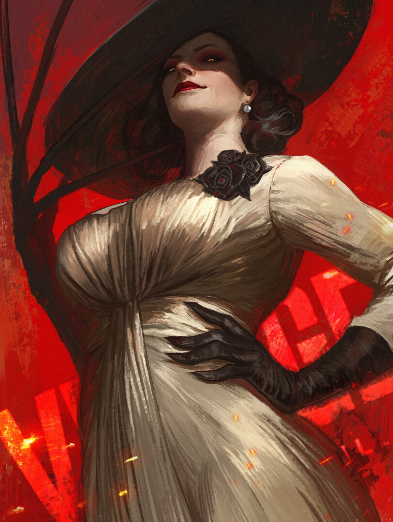 Ruan Zoe,Lady Dimitrescu,Resident Evil 8,Resident Evil,Игры,game art,Ruan Zoe,Lady Dimitrescu,Resident Evil 8,Resident Evil,games,game art