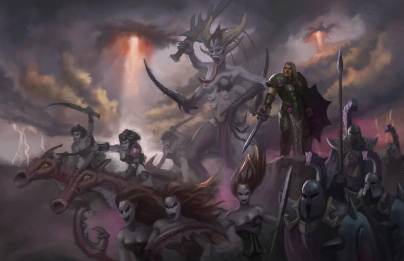 Sigvald the Magnificent,Warhammer Fantasy,Warhammer FB,FB Песочница,фэндомы,Chaos (Wh FB),Slaanesh (Wh FB),Slaanesh Goddess Heresy,artist,Daemonette (Wh FB),Champion of Slaanesh,Seekers of Slaanesh,Keeper of Secrets (Wh FB)