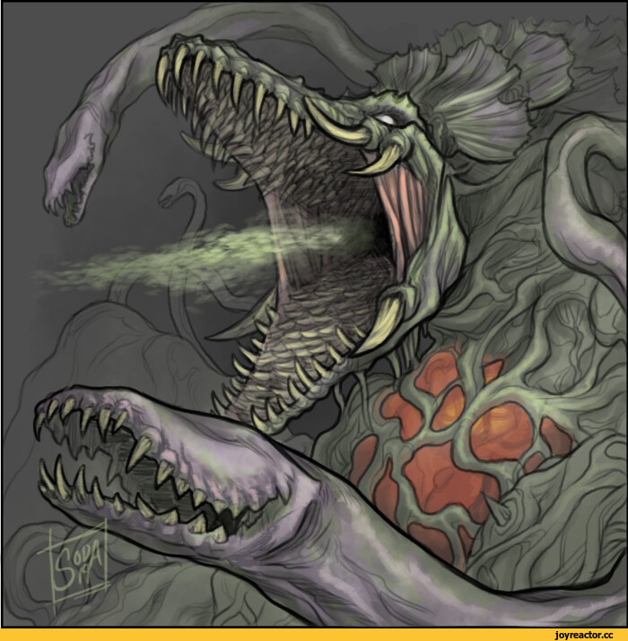 Soda Stano,artist,Godzilla,Kaiju,Кайдзю,Pacific Rim,Тихоокеанский Рубеж,megaguirus,manda,spacegodzilla,Biollante,gyaos,Shingodzilla,kamatagodzilla,кайдзю
